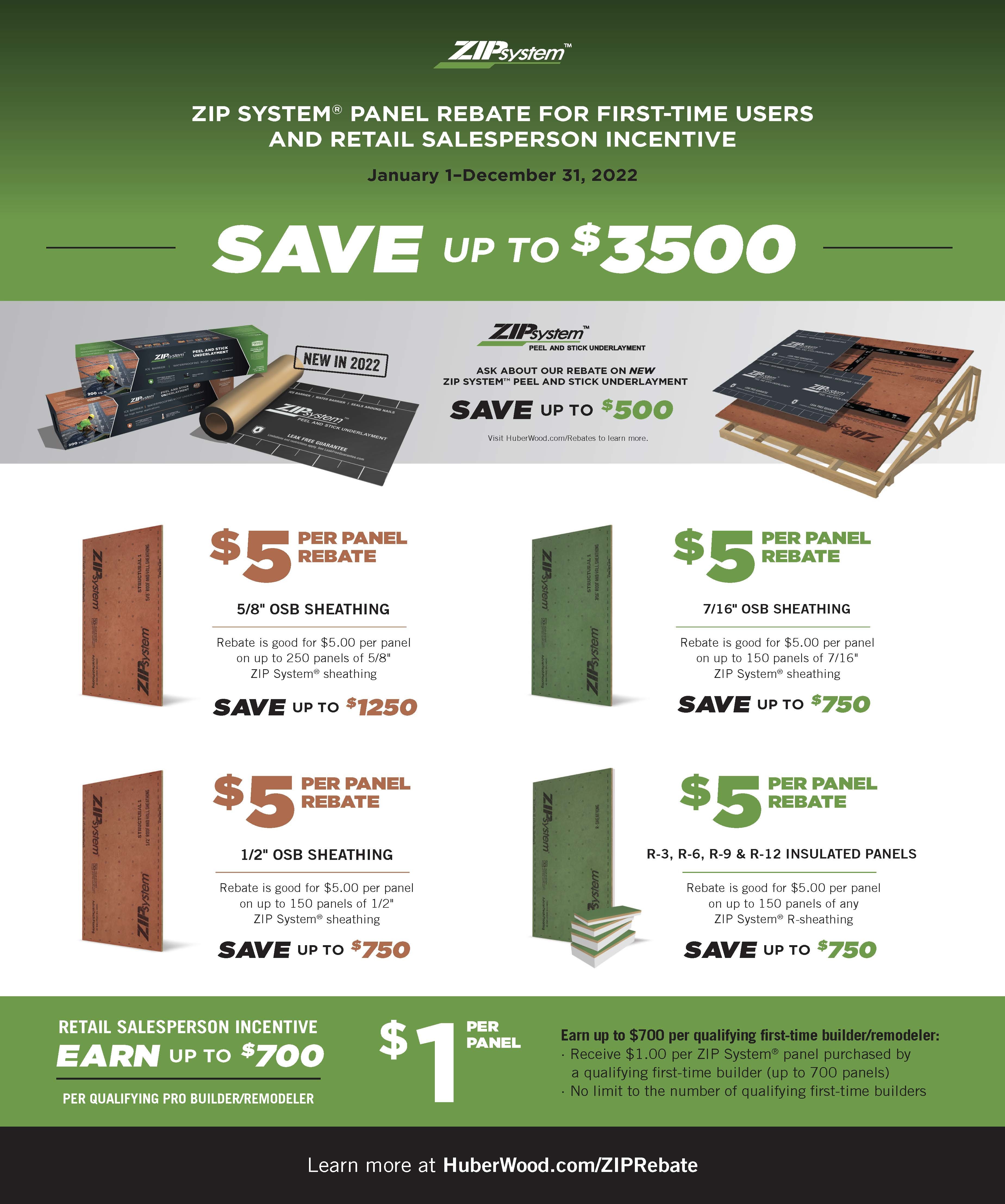 ZIP System 2022 FTU Builder and OSR Rebate Form REV 7 1 22 Page 1