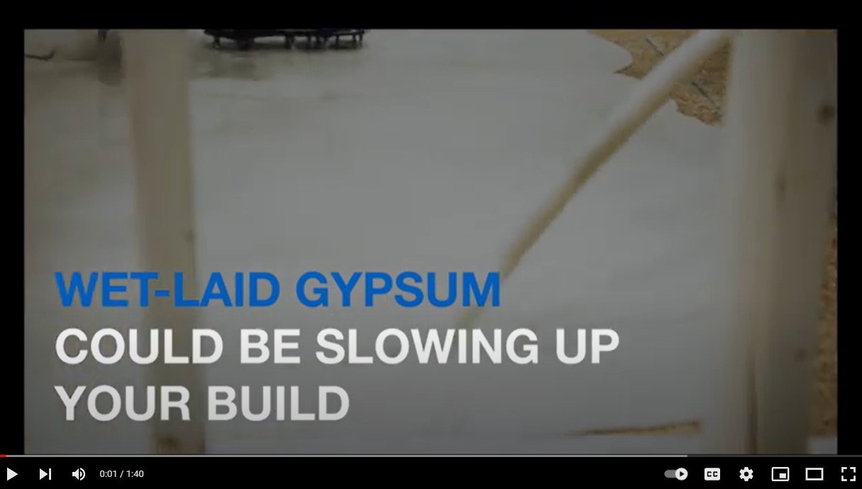 Install Time Comparison vs. Wet-laid Gypsum - EXACOR MgO Panels