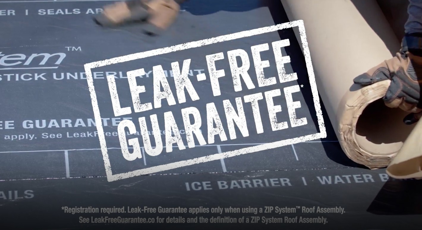 Leak-Free Guarantee for ZIP System™  Roof Assemblies