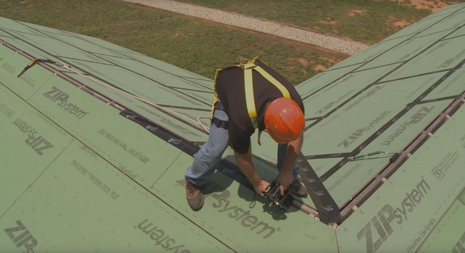Zip roof video install taping vented ridges